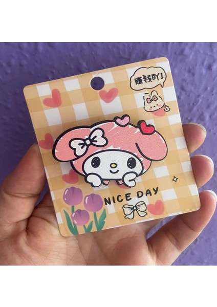 Sanrio Kawai Kuromi My Melodi Melody Hello Kitty Ahşap Rozet Çanta Süsü Y2K Kpop Anime Hediye