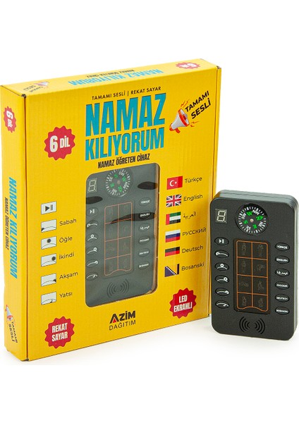 6 Farklı Dil Seçenekli LED Ekranlı Namaz Öğreten Cihaz