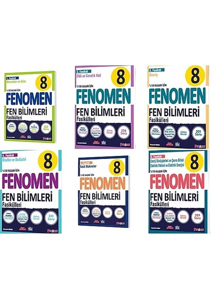 LGS 8. Sınıf Fen Bilimleri Fasikül Seti (1-2-3-4-5-6. Sayılar)