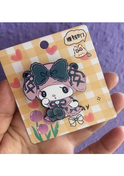 Sanrio Kawai Kuromi My Melodi Melody Hello Kitty Ahşap Rozet Çanta Süsü Y2K Kpop Anime Hediye