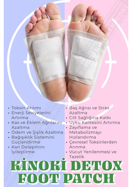 8 Adet | %100 Kinoki Detoks Ayak Bandı , Foot Patch Toksn Atıcı Detox Ayak Detoksu Bantı fiyatları