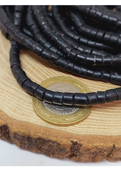 Hindistan Cevizi Kabuğu Ahşap Dizi Silindir Kesim 3*5mm (53046)