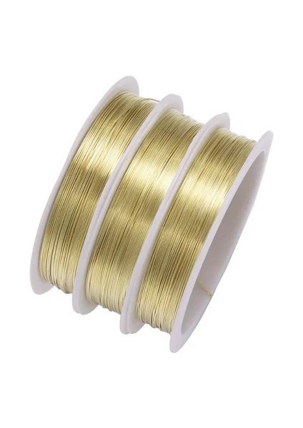 Sepeti Takı ve Filografi Teli Makara Tel - 0.3mm Ince - 10 Adet Altın Renk