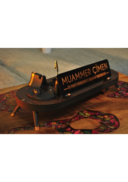 Deluxe Masa Organizeri Venge Rengi, masa sümen takımı, masa isimlik ve organizer takımı, ofis kalemlik karvizitlik fiyatları