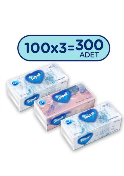El ve Yüz Havlusu 100 Lü 3X100(300 Adet)