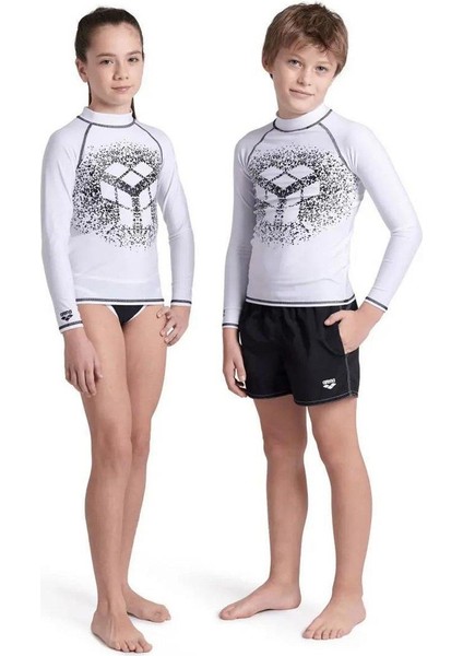 006296155 Rash Vest L/s Graphic Erkek Çocuk Yüzücü Tişörtü