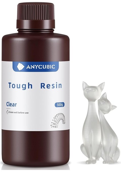 Urhanshop Anycubic Tough 3D Yazıcı Reçine 1 kg Şeffaf