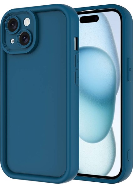 Apple iPhone 14 Uyumlu Kılıf Darbe Korumalı Renkli Mat Yapı Kamera Korumalı Modern Cover Silikon Özel Dizayn