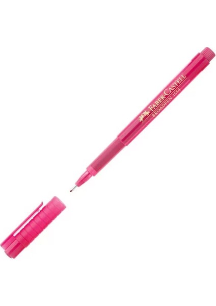Faber Castell 1554 Broadpen Keçeli Kalem Ince Uç 0.8 mm Pembe