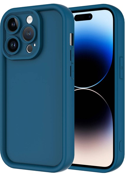 Apple iPhone 14 Pro Max Uyumlu Kılıf Darbe Korumalı Renkli Mat Yapı Kamera Korumalı Modern Cover Silikon Özel Dizayn