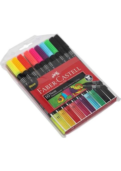 Keçeli Kalem 10 Renk Neon Çift Taraflı fırsatları