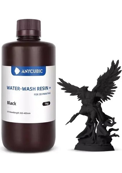 Urhanshop Anycubic Suyla Yıkanabilir 3D Yazıcı Reçinesi Siyah