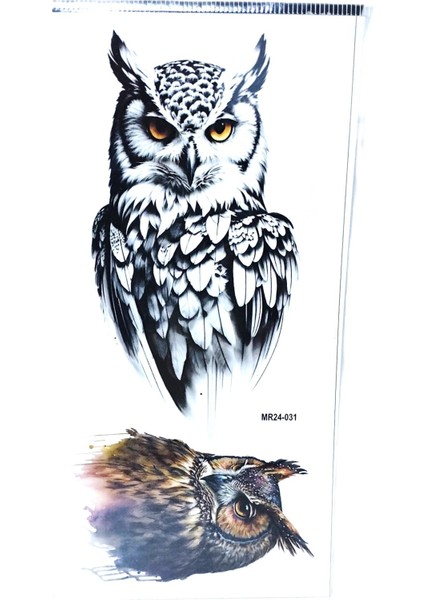 Sepeti Geçici Dövme 9,5X19CM Tattoo Minimal Tattoo Aksesuar Şık Baykuş Modeli indirimleri