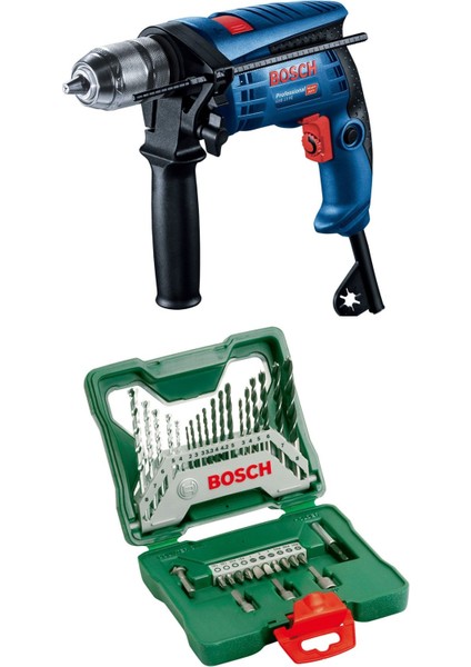 Kablolu Gsb 13 Re Darbeli Matkap + X-Line 33 Parça Delme&vidalama Seti 1300 Watt Darbeli