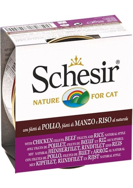 Tavuk ve Sığır Etli Naturel Konserve Kedi Maması 85 gr