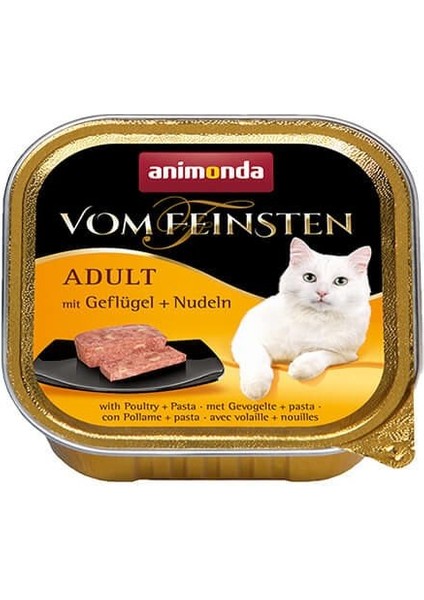 Kümes Hayvanı ve Makarnalı Yetişkin Konserve Kedi Maması 100 gr