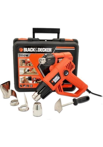 Black & Decker 2 Yıl Black & Decker KX2001K/XK Sıcak Hava Tabancası, Turuncu/siyah, 2000 W