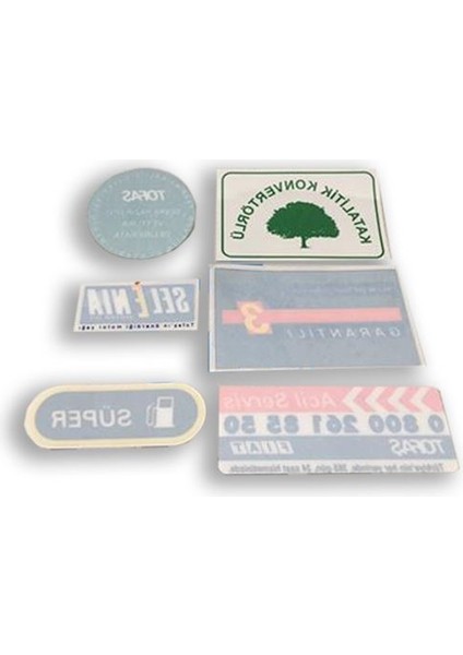 21597 Tempra Tıpo Cam Etıketı 6 Parça