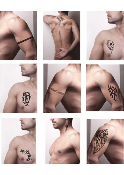 Sepeti Geçici Dövme 9,5X19CM Tattoo Minimal Tattoo Aksesuar Şık Uluyan Kurt Modeli indirimleri