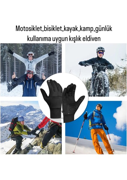 Motosiklet Eldiveni Kışlık Waterprof Soğuktan Koruma Telefon Dokunmatik Özelliği Motorcu Eldiveni NX-5