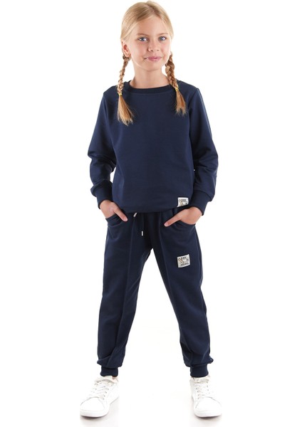 Kız Çocuk Back To School Pamuklu Trend Eşofman Takımı AK2529