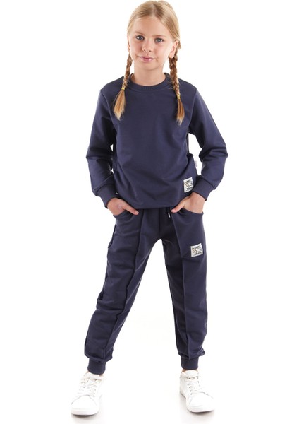 Kız Çocuk Back To School Pamuklu Trend Eşofman Takımı AK2529