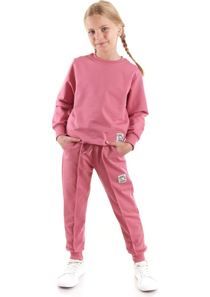 Kız Çocuk Back To School Pamuklu Trend Eşofman Takımı AK2529