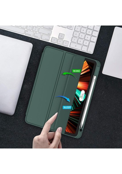 Apple iPad Pro 11inç M4 2024 Kılıf Pen Charge Kalem Bölmeli A2836 A2837 A3006