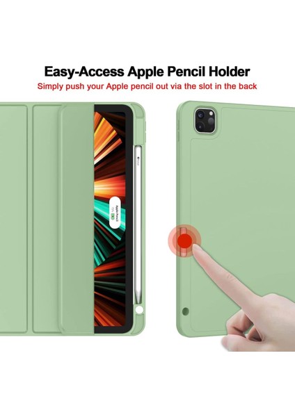 Apple iPad Pro 11inç M4/M5 Kılıf Pen Charge Kalem Bölmeli 2024/2025 modelleri