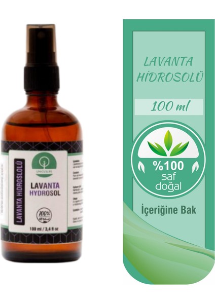 % 100 Lavanta Hidrosolü 100 ml (Lavanta Suyu)