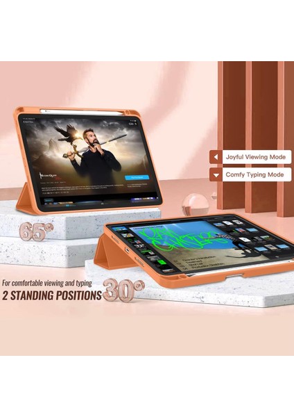 Apple iPad Pro 11inç M4 2024 Kılıf Pen Charge Kalem Bölmeli A2836 A2837 A3006