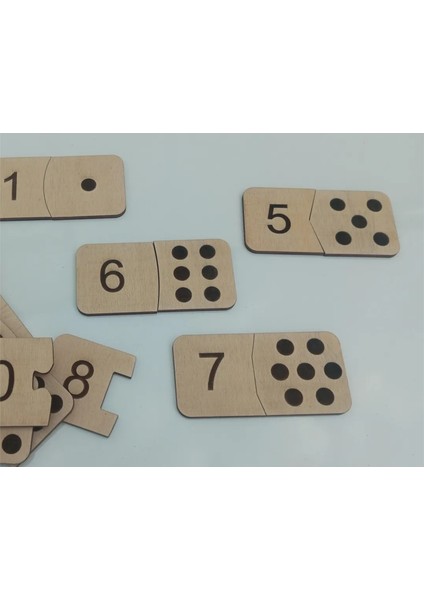 Ahşap Sayı Kartları Montessori Eşleştirme Bulmacası, Evde Eğitim Etkinliği, Okul Öncesi Oyuncakları