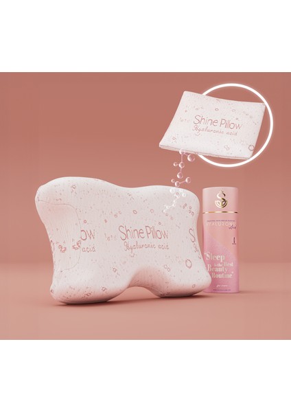 Güzellik Yastığı Ortopedik 1 Adet Yedek Hyaluronic Acid Içerikli Yastık Kılıfı