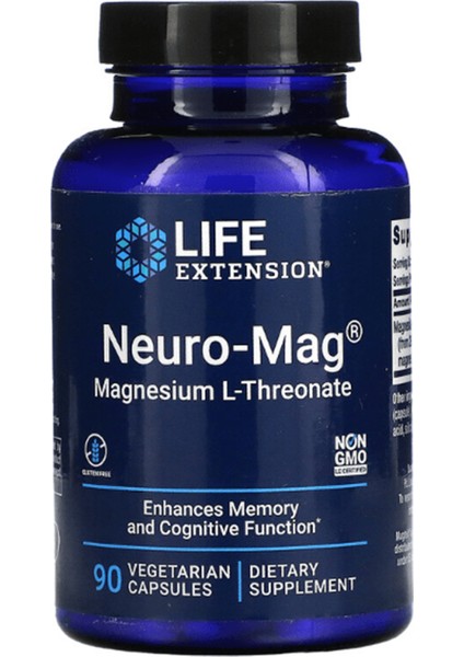Neuromag Magtein Magnesium Lthreonate 90 Veg Capsul