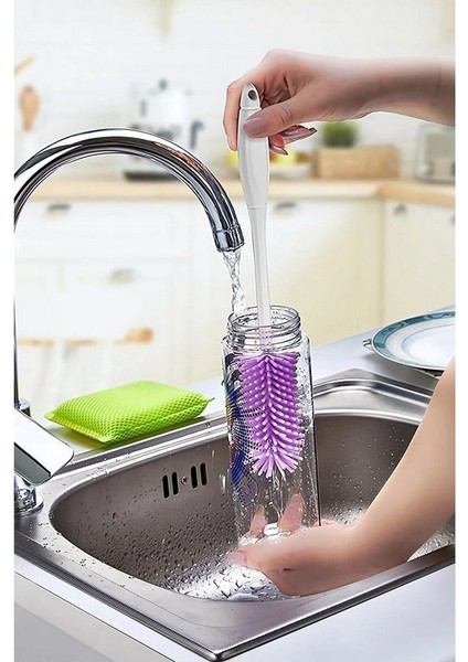 Biberon Şişe Bardak Kavanoz Yıkama Fırçası