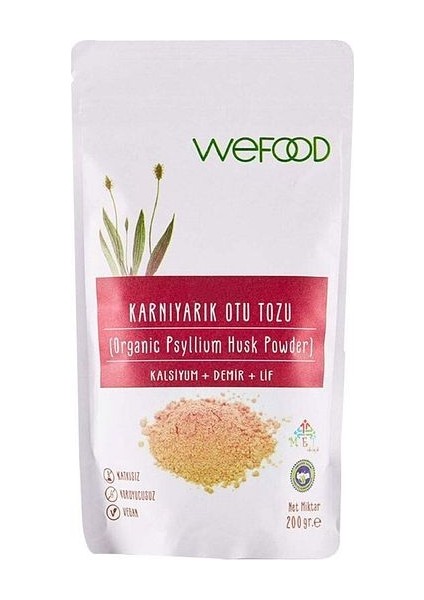 Organik Karnıyarık Otu (Psyllium) Tozu 200 gr