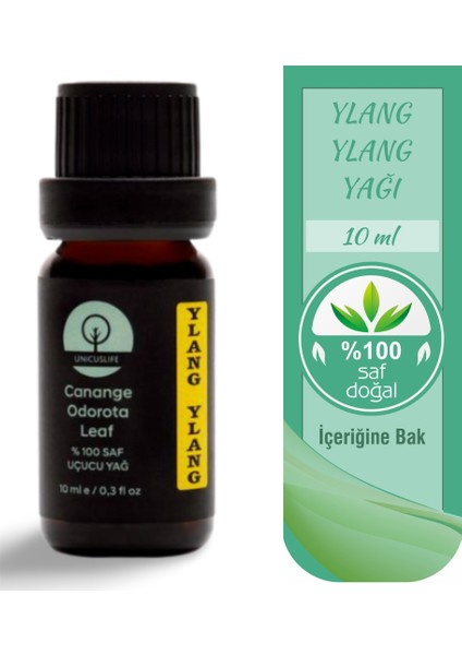 Saf Doğal Ylang-Ylang Yağı, (Seyreltilmemiş) 10 ml