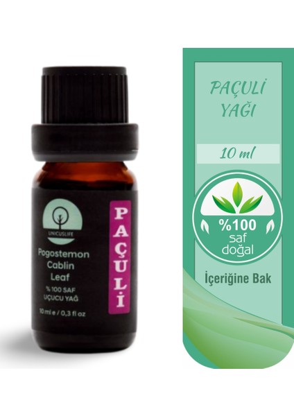 Saf Doğal Paçuli Yağı, (Seyreltilmemiş) 10 ml