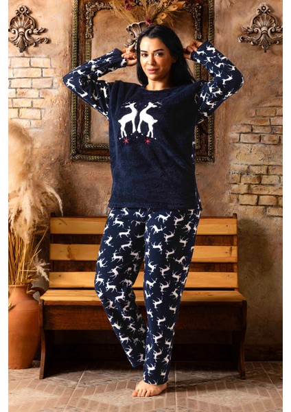 Büyük Beden Kadın Polar Peluş Pijama Takımı indirimleri