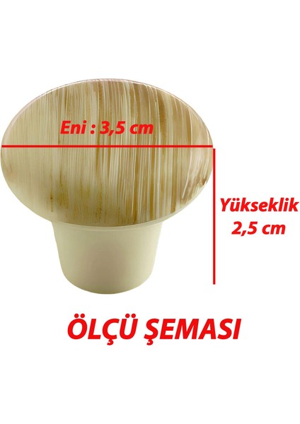 8 Adet Sert Plastik Mantar Düğme Kulp Kayın Dolap Mobilya Mutfak Dolabı Çekmece Kapak Kulpu Kulbu
