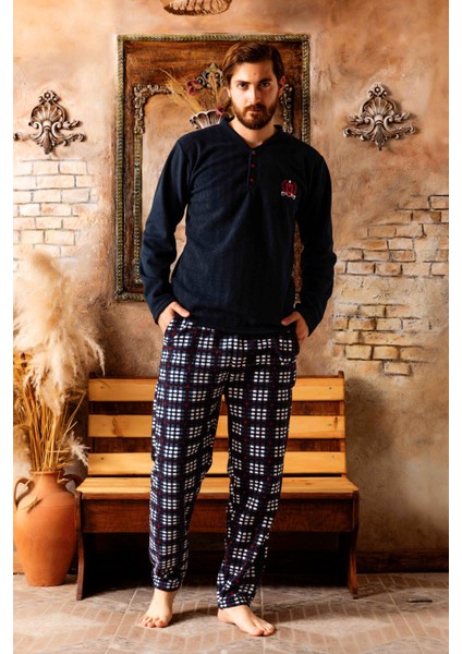 3 Renk Kışlık Erkek Polar Pijama Takımı
