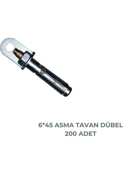 6*45 Asma Tavan Dübel 200 Lü