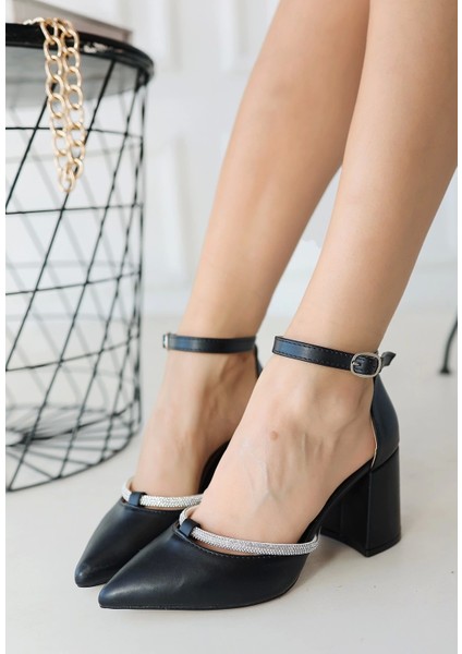 Kally Siyah Cilt Topuklu Ayakkabı fiyatları