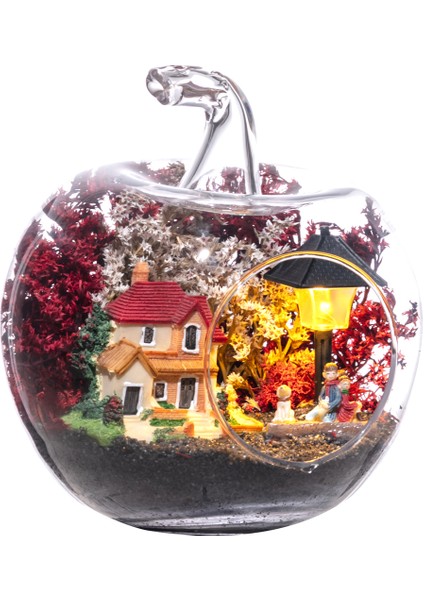 Teraryum Işıklı Düş Evi Kırmızı