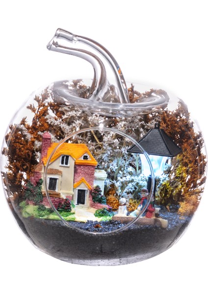 Teraryum Işıklı Düş Evi Oranj