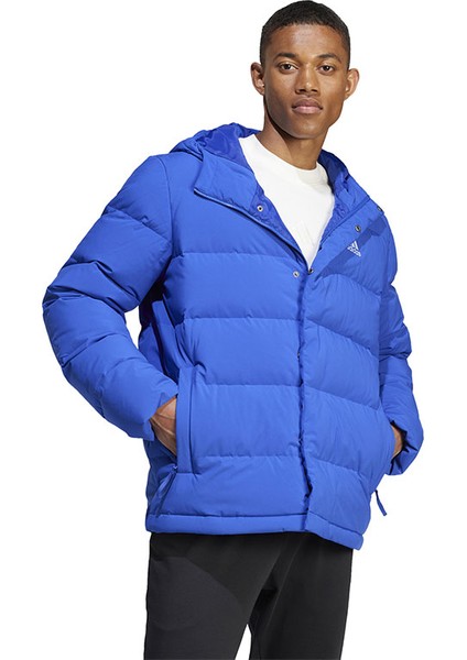 Erkek Helionic Hooded Down Mont Mavi Mont IZ4700