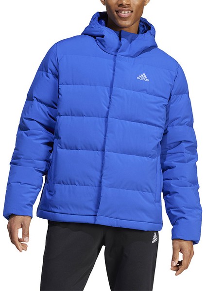 Erkek Helionic Hooded Down Mont Mavi Mont IZ4700