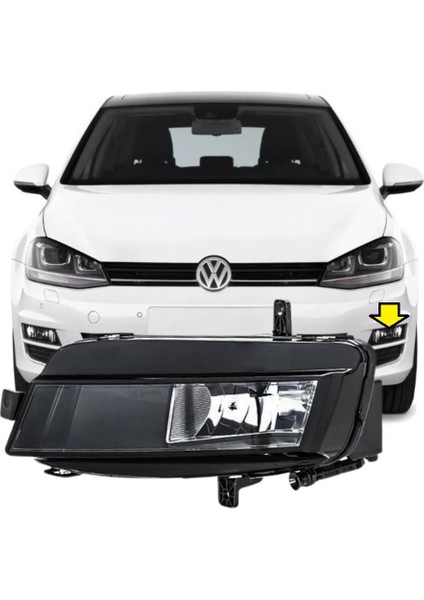 Golf 7 2013-2016 Model Arası Uyumlu Sol Sürücü Tarafı Sis Farı Lambası