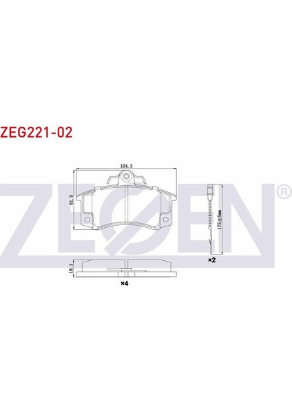 Kb Zegen Zeg221-02 Fren Balata On Fıslı Lada Samara 1500 1986-1994 / Vega (2110) 1.6İ 16V 2000- / Kalına (1118) 1.6İ 2004- / Vega (2110) 1.6İ 8V 2000-