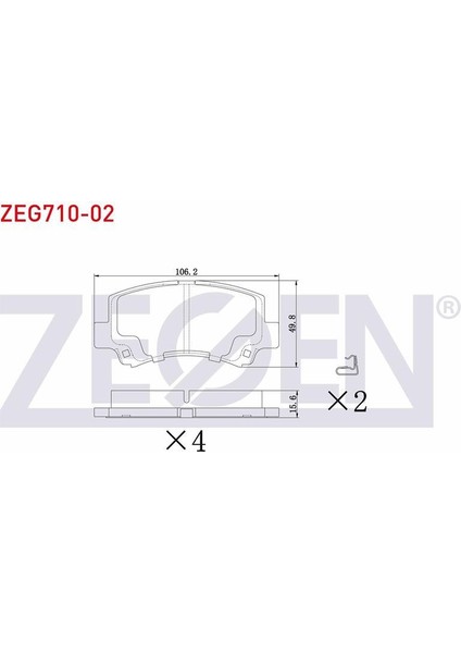 Kb Zegen Zeg710-02 Fren Balata On Dfm Panelvan 1.1 2009- / Suzukı Wagon R (Em) 1.0İ 16V 1998-2000 / Suzukı Wagon R (Em) 1.2İ 16V 1998-2000